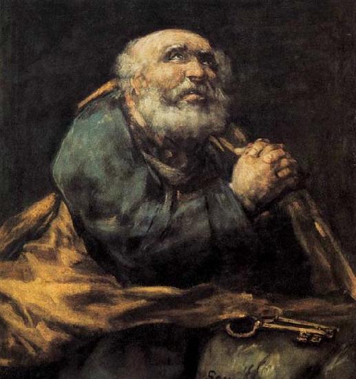 Francisco de goya y Lucientes St Peter Repentant oil painting image